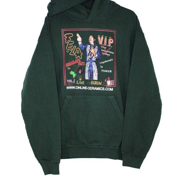 Online Ceramics Other - Online Ceramics Mens Large Fela Kuti VIP Hoodie RARE K696